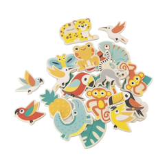 Magnets tropicaux en bois fsc 24 pièces  - vertbaudet enfant