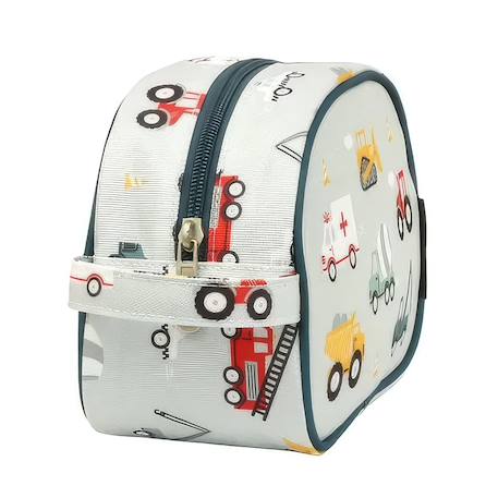 Trousse de toilette amis de la forêt Bleu+Gris+Jaune+Rose+Vert d'eau, marron, écru 9 - vertbaudet enfant 