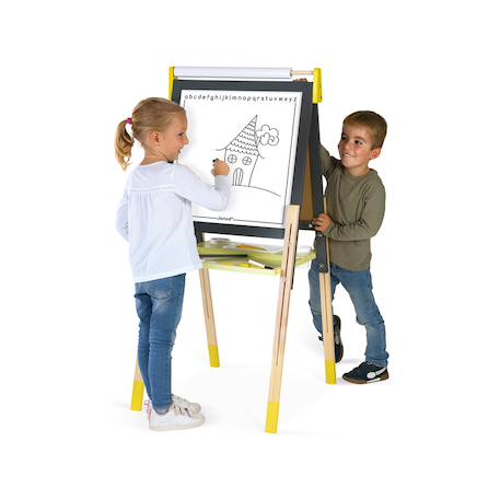 Tableau réglable gris et jaune Gris 3 - vertbaudet enfant 