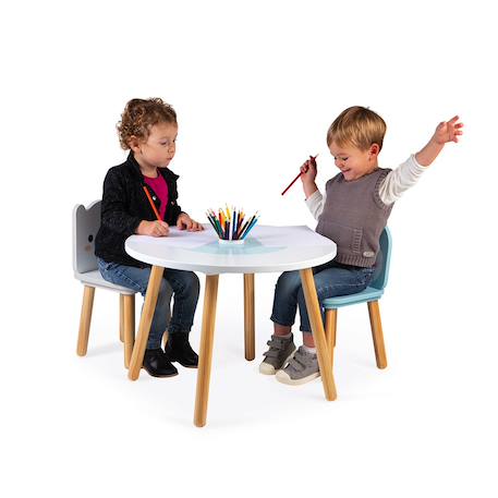 Table et chaises pour enfant banquise Blanc / bleu 3 - vertbaudet enfant 