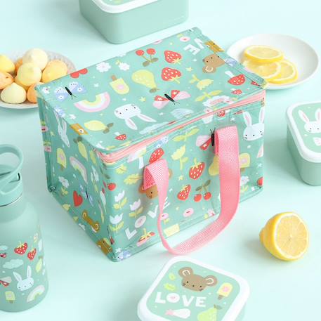 Sac à goûter isotherme Bleu+Jaune+Noir+Rose+Rouge+Vert+Violet 30 - vertbaudet enfant 