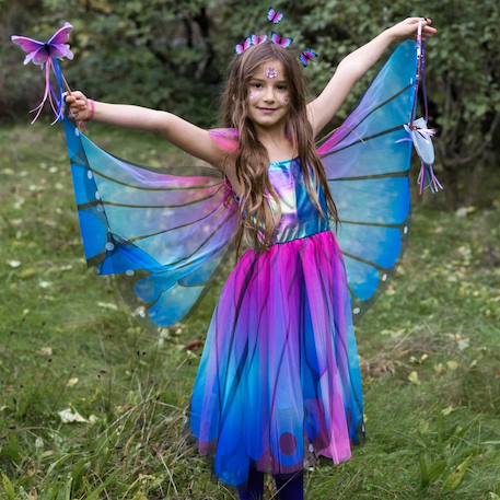 Déguisement enfant – robe de fée papillon avec ailes et serre-tête Bleu 4 - vertbaudet enfant 
