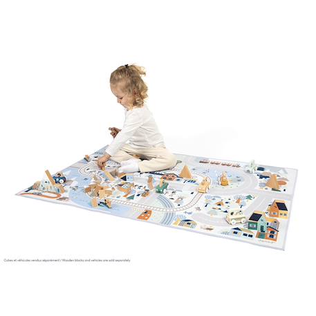 Tapis de jeu avec circuit, la vallée blanche Multicolore 2 - vertbaudet enfant 
