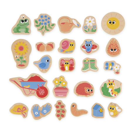 Magnets dinosaures en bois fsc 24 pcs Beige - Chantier+Beige - Ferme+Beige - Fruits et Légumes+Beige - Jardin+Beige - Licornes et Dragons+Beige - Marin+Orange 14 - vertbaudet enfant 