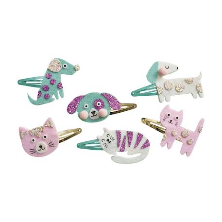 6 barrettes à créer chien et chat Vert 3 - vertbaudet enfant 