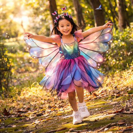Déguisement enfant – robe de fée papillon avec ailes et serre-tête Bleu 1 - vertbaudet enfant 