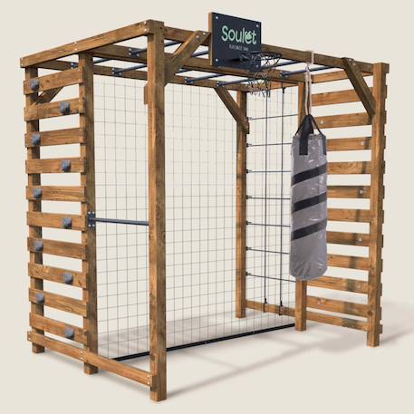 Aire de jeux multisport avec sac de frappe odin Marron 2 - vertbaudet enfant 