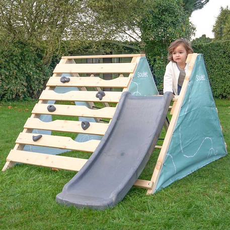 Aire de jeux bébé avec toboggan hercule Marron 2 - vertbaudet enfant 
