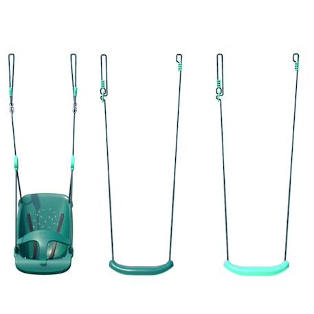Pack lilly 3 accessoires pour portique h195 cm : 2 balançoires et 1 siège bébé lilly évolutif Vert 3 - vertbaudet enfant 