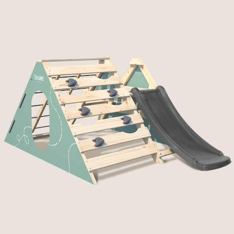 Aire de jeux bébé avec toboggan hercule Marron 3 - vertbaudet enfant 