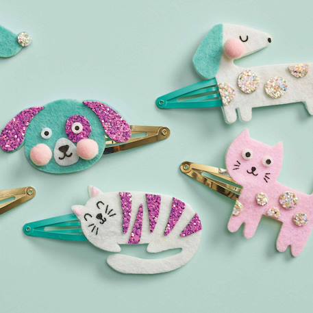 6 barrettes à créer chien et chat Vert 6 - vertbaudet enfant 