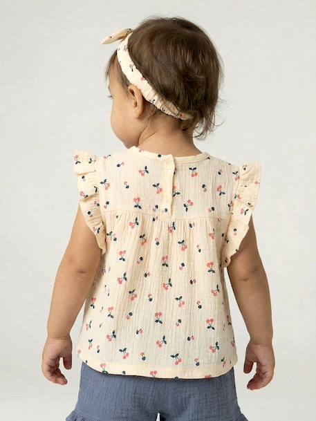 Ensemble bébé fille T-shirt short bandeau bleu ardoise 10 - vertbaudet enfant 