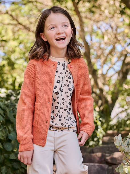 Fille-Gilet fille maille fine mousseuse
