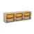 Sora - children's storage unit with 6 storage bins Moutarde+Vert olive 2 - vertbaudet enfant 