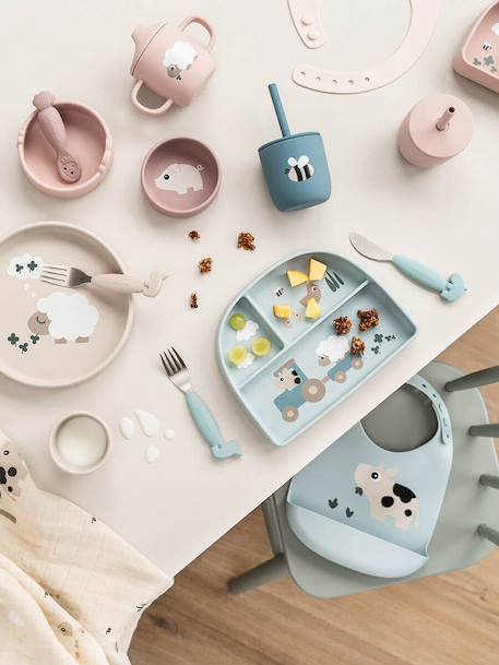 Assiette ventouse silicone sable 2 - vertbaudet enfant 