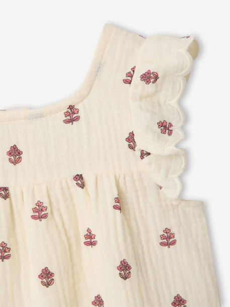 Blouse imprimée sans manche écru 3 - vertbaudet enfant 