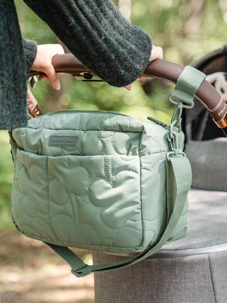 Sac de poussette matelassé sable+vert 12 - vertbaudet enfant 