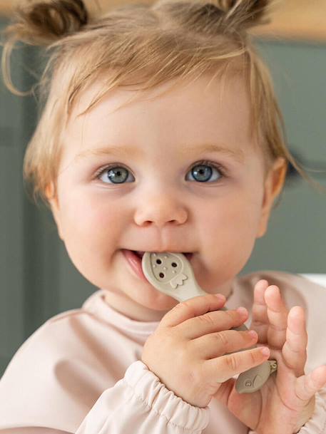 Coffret premier repas ventouse rose+sable 4 - vertbaudet enfant 