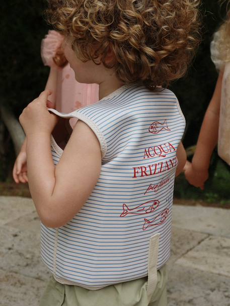 Gilet de flottaison enfant rayé rayé bleu 4 - vertbaudet enfant 