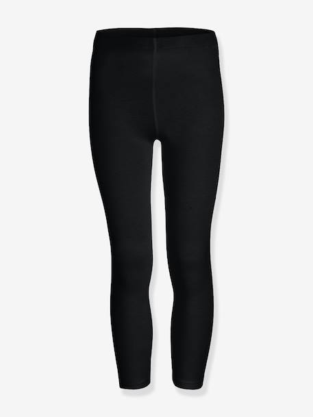 Leggings fille unies Happy Girls noir 1 - vertbaudet enfant 