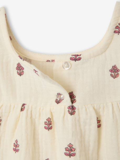 Blouse imprimée sans manche écru 4 - vertbaudet enfant 