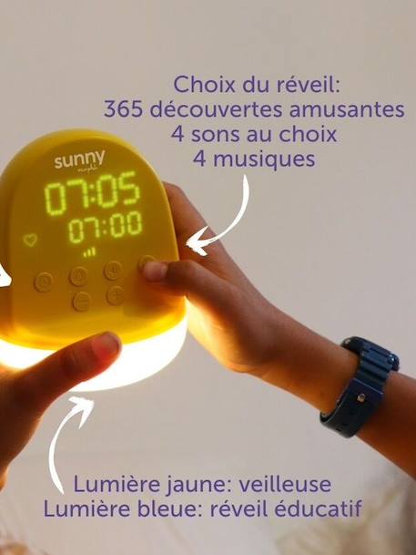 Réveil éducatif SUNNY jaune 3 - vertbaudet enfant 