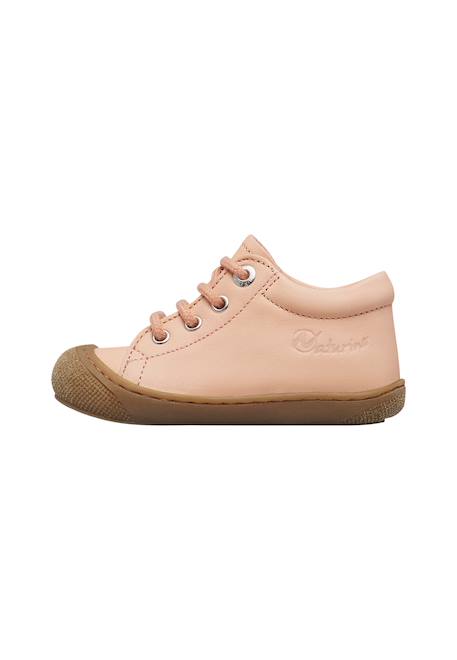 Chaussures premiers pas en cuir cocoon Pêche- 3 - vertbaudet enfant 