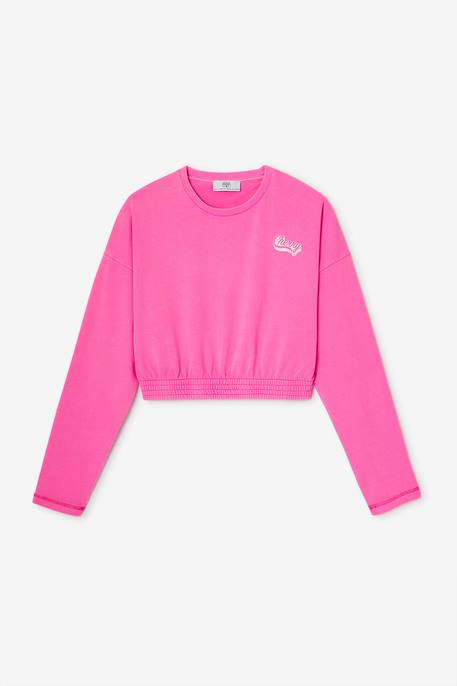 Sweat-shirt elpigi Fluo pink 1 - vertbaudet enfant 