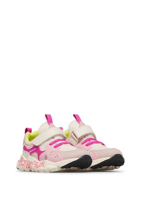 Sneakers en simili cuir et tissu technique yamano 3 junior vl. Rose-fuchsia- 2 - vertbaudet enfant 