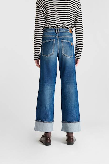 Jeans droite revers, longueur 34 Blue 4 - vertbaudet enfant 