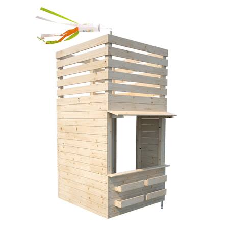 Cabane tour en bois avec comptoir et bac à sable shopping Marron 4 - vertbaudet enfant 