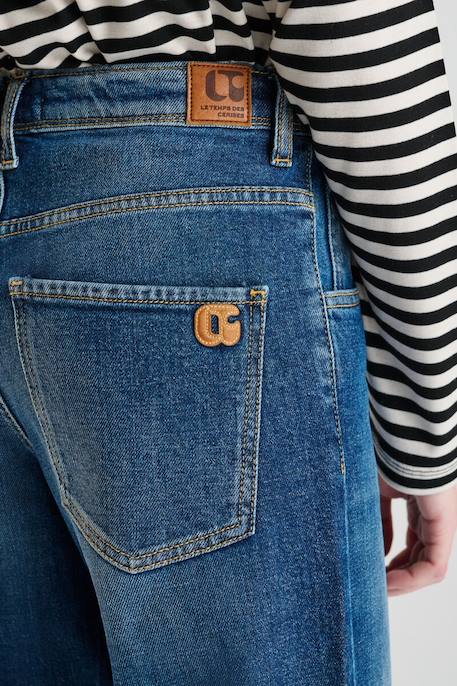 Jeans droite revers, longueur 34 Blue 6 - vertbaudet enfant 