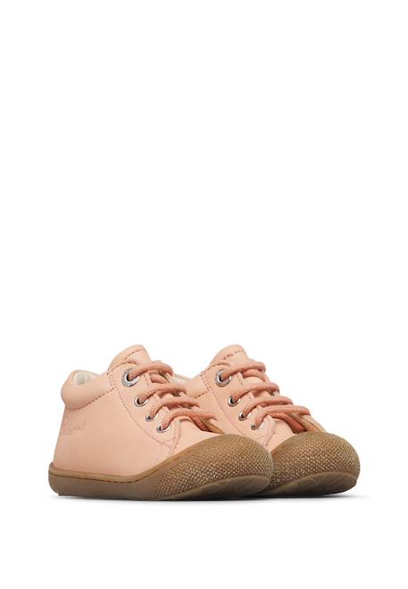 Chaussures premiers pas en cuir cocoon Pêche- 2 - vertbaudet enfant 