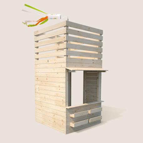 Cabane tour en bois avec comptoir et bac à sable shopping Marron 3 - vertbaudet enfant 