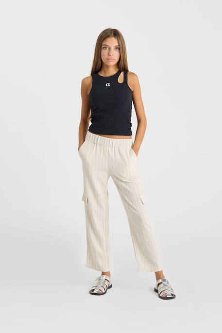 Pantalon droite olivergi Creme 2 - vertbaudet enfant 