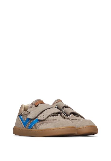 Sneakers en cuir et tissu kevis 2 vl. Blanc-noir-+Céleste-+Fuchsia-+Gris tourterelle-+Vert menthe- 17 - vertbaudet enfant 