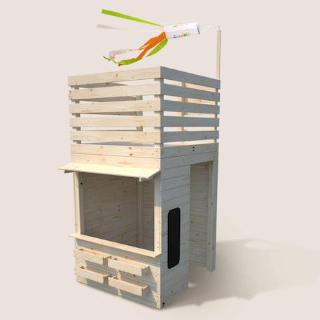 Cabane tour en bois avec comptoir et bac à sable shopping Marron 6 - vertbaudet enfant 