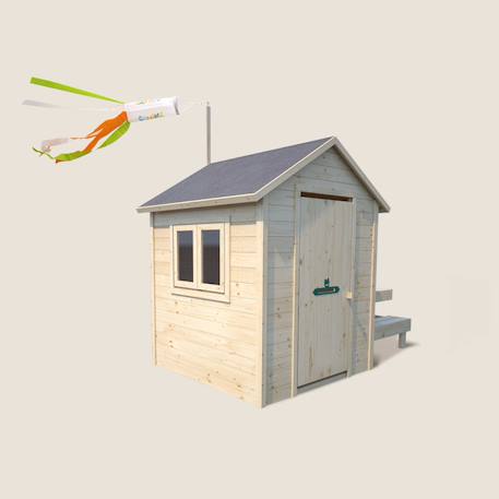 Cabane en bois avec table pique-nique tiana Marron 2 - vertbaudet enfant 