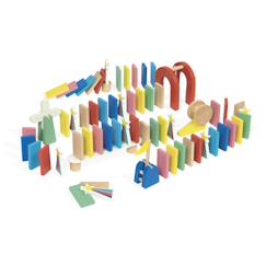 Jeu de course dominos bois 100 pièces  - vertbaudet enfant