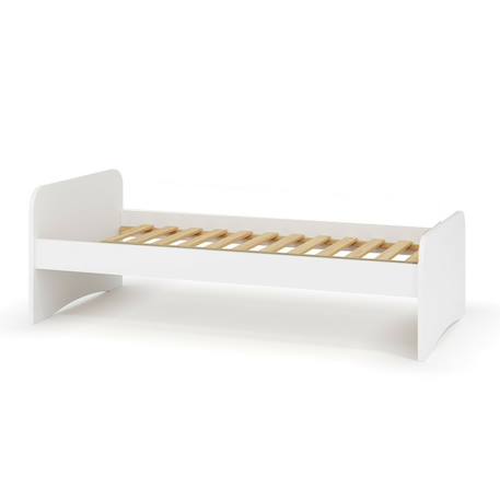 Lit bois massif talia Blanc+Bois 1 - vertbaudet enfant 