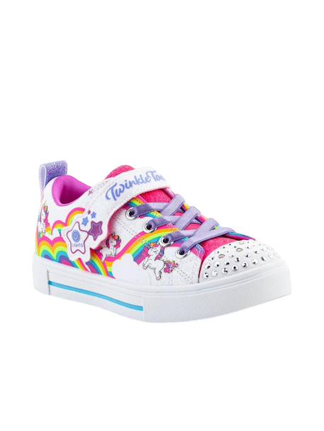 Chaussures à led twinkle sparks - jumpin clouds fille Blanco 1 - vertbaudet enfant 
