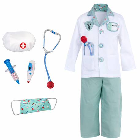 Déguisement enfant docteur avec accessoires Blanc 2 - vertbaudet enfant 