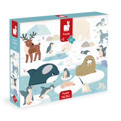 Jouet-Puzzle tactile les animaux polaires 20 pièces