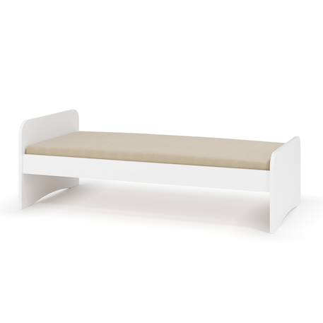 Lit bois massif talia Blanc+Bois 2 - vertbaudet enfant 