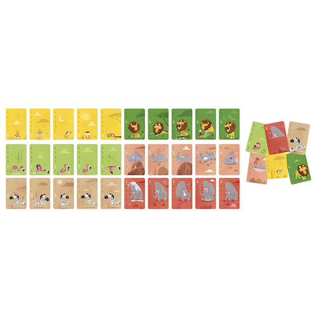 Jeu de cartes bataille les animaux d?afrique Multicolore 3 - vertbaudet enfant 