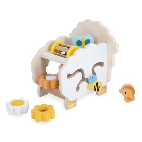 Cube multi-activités en bois Blanc 3 - vertbaudet enfant 