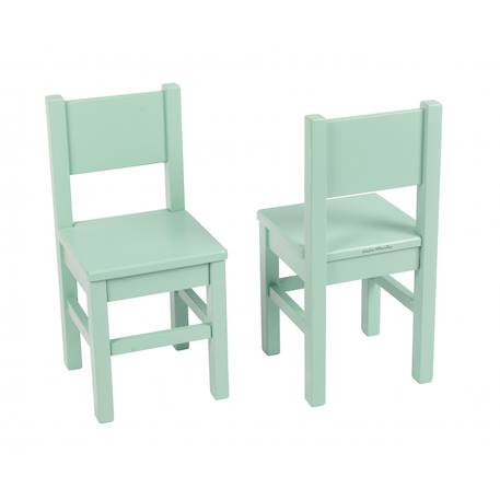 Lot de 2 chaises enfant en bois  4-7 ans Vert sauge 2 - vertbaudet enfant 