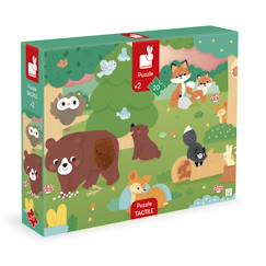 Jouet-Puzzle tactile la forêt 20 pièces