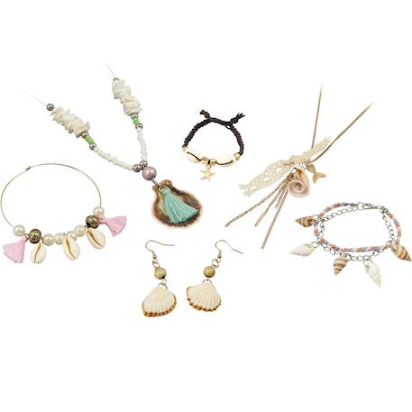 Kit créatif - bijoux coquillages Blanc 2 - vertbaudet enfant 