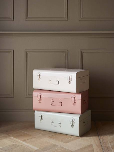 Malle de rangement en métal Bleu grise+Nude+Tomette+Vert fonce 6 - vertbaudet enfant 